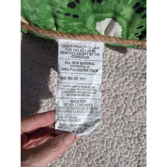 allen + roth 2 Graphic Print Tossed Kiwis w/Geo Square Throw Pillow Outdoor - Picture 8 of 8